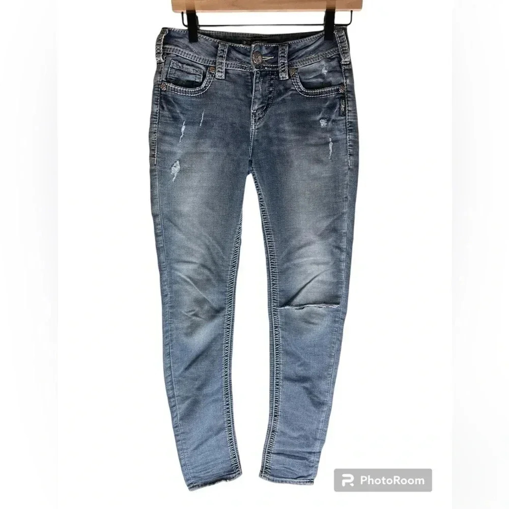 Silver Jeans Womens Joga Suki Mid Skinny Size 26/31